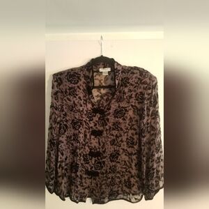 Vintage Floral Sheer Blouse